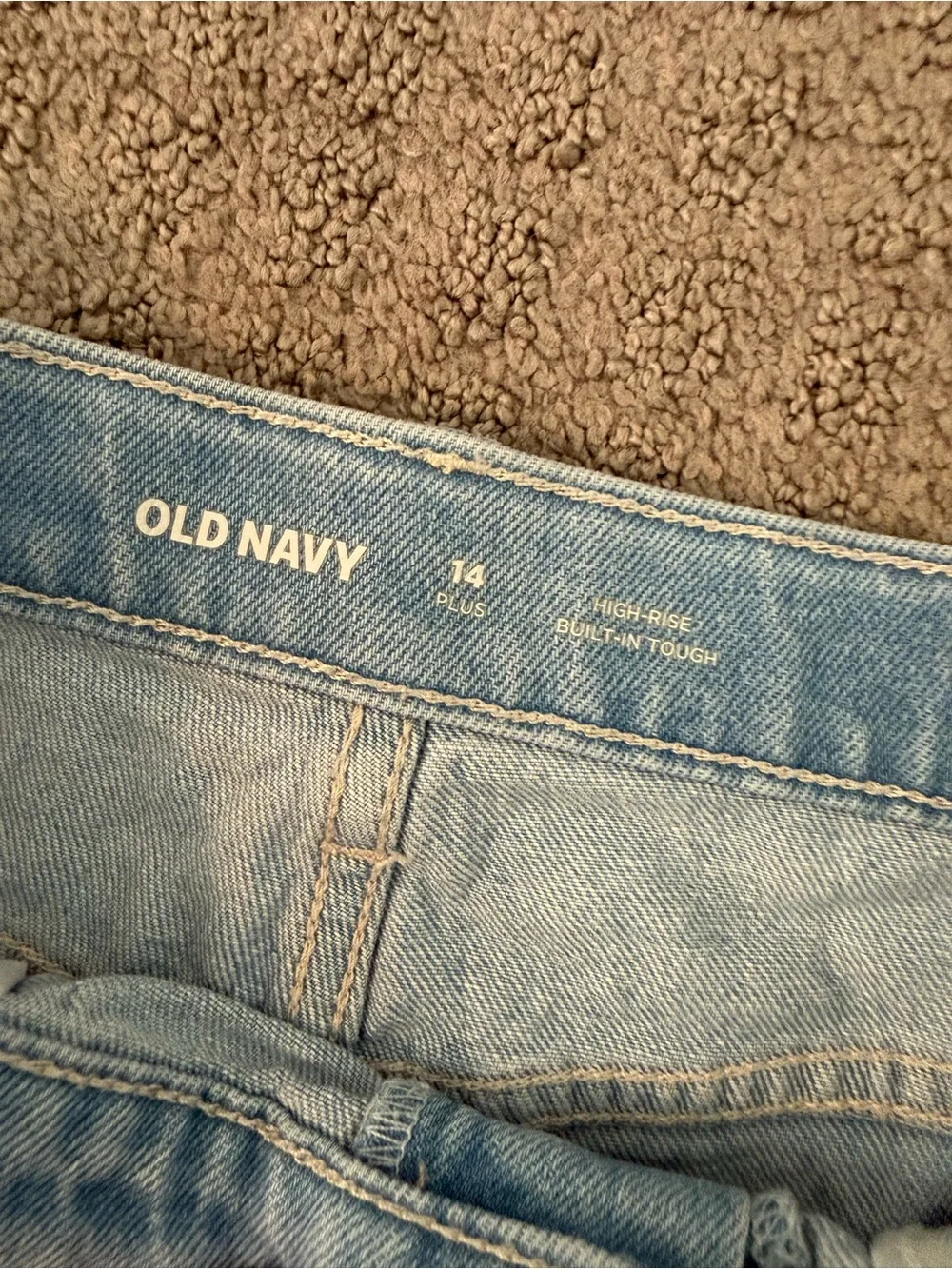 Old Navy Light Blue Denim Roll-Cuff Kids Shorts